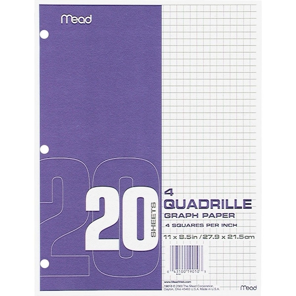 Paper, Graph, 4X4, 3Hp, We Pk